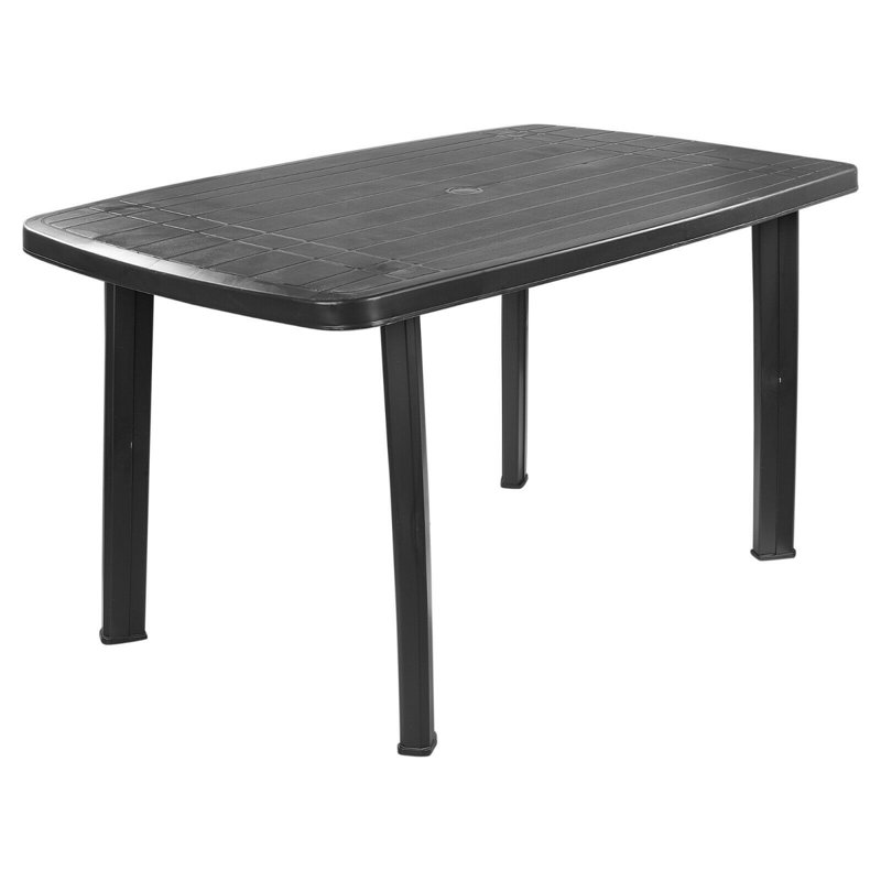 Ahsaki Rectangular Folding Outdoor Dining Table With Umbrella Hole , 85cm cm W 85cm cm D
