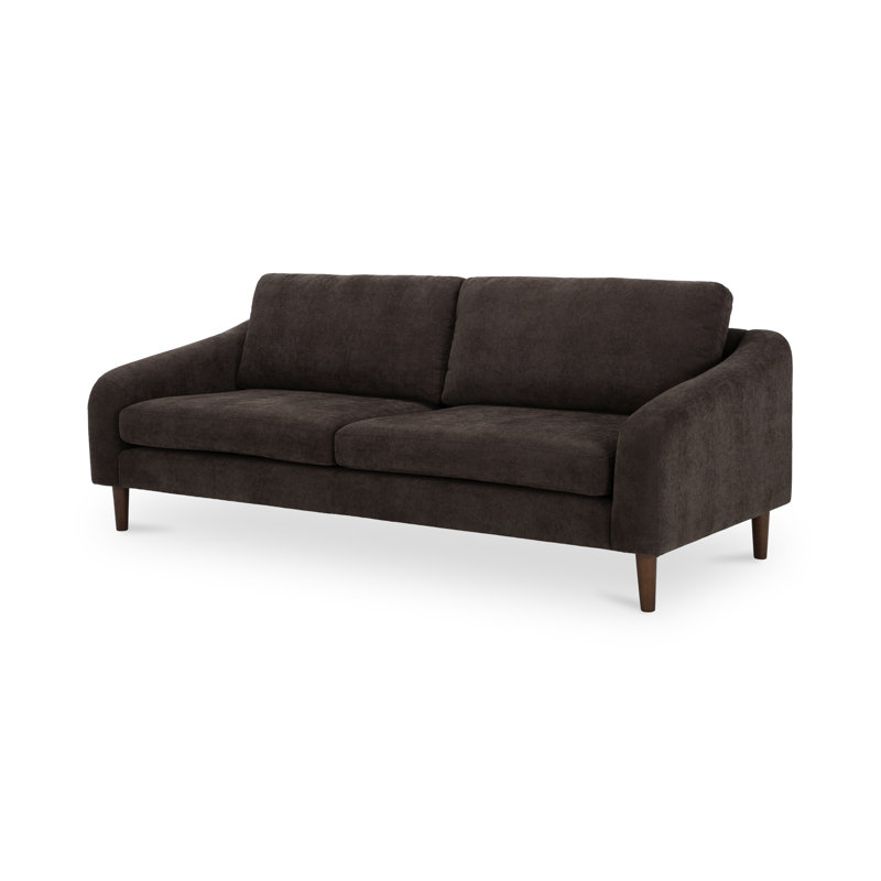 Canapé Michaela, Chenille brun foncé
