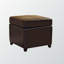 Repose-pieds standard en similicuir brun foncé Aleyza, H 16 po x l 18 po x P 18 po-1022151475