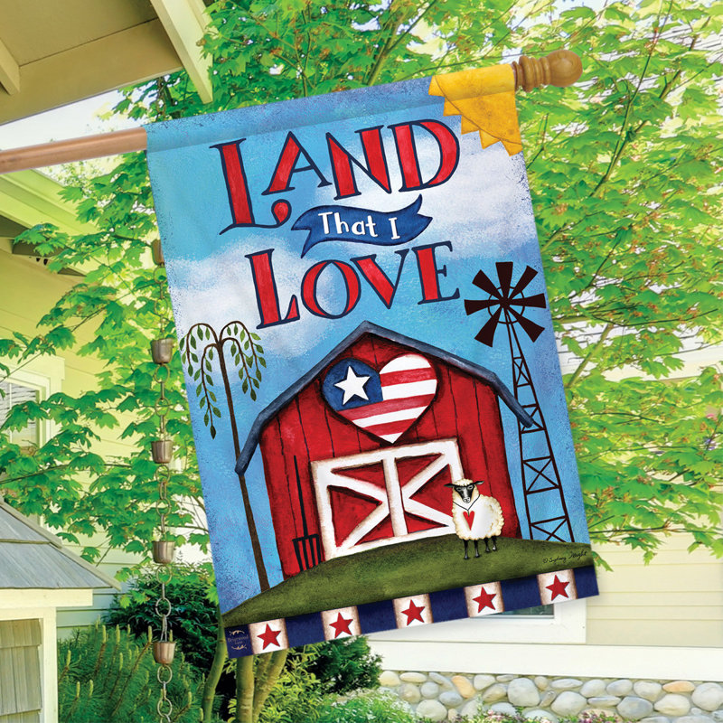 Drapeau «Land That I Love Patriotic House»