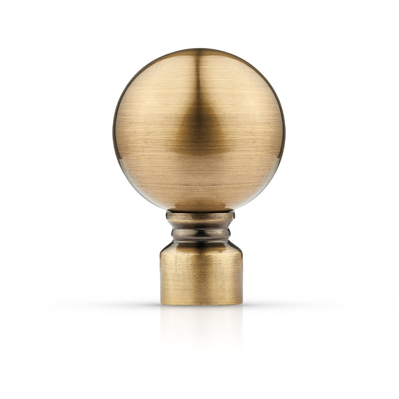 Abe Adjustable 2cm Single Curtain Pole, Antique Brass, 1.6 - 3m
