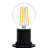 Metal Table Lamp Set with Natural Raffia Shade (LED Bulb Included)