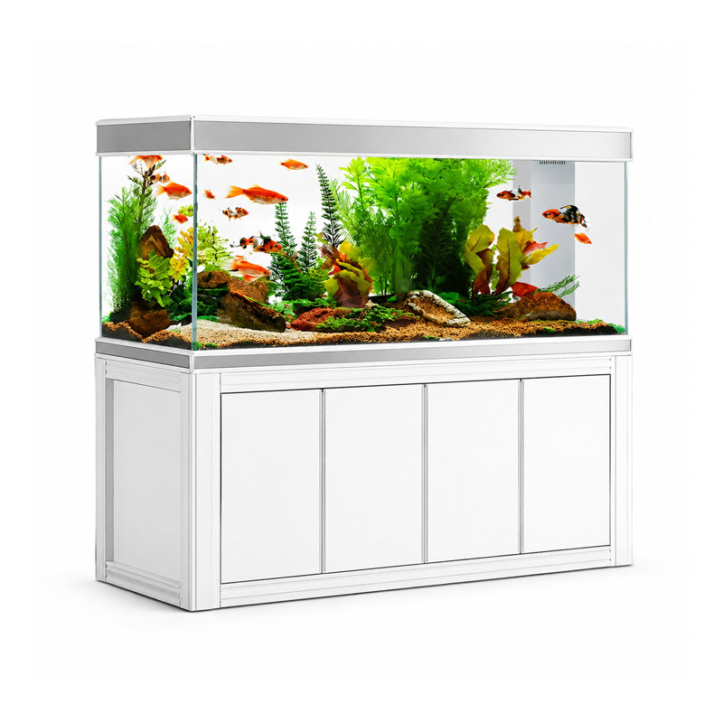 Réservoir d'aquarium rectangulaire, Blanc / argenté, 250 gallons (H 61 po x l 78 po x P 23,6 po)