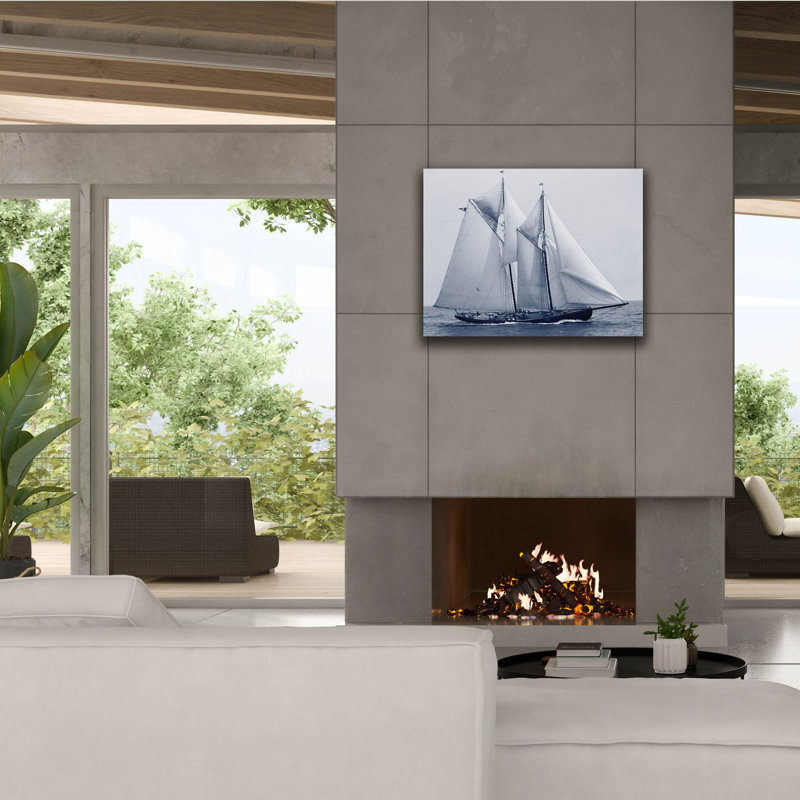 "Indigo Yacht 4" par Stellar Design Studio, H 26 po x l 34 po x P 1,5 po
