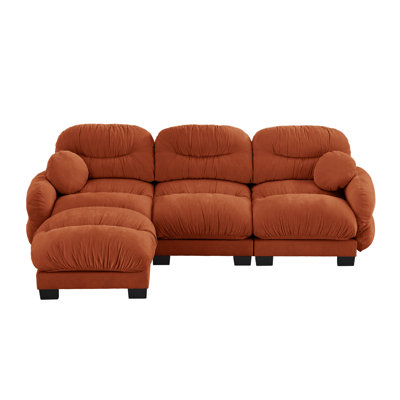 Compression Cozy Sectionals, Chenille 3 Seat Modular L Shape For Home