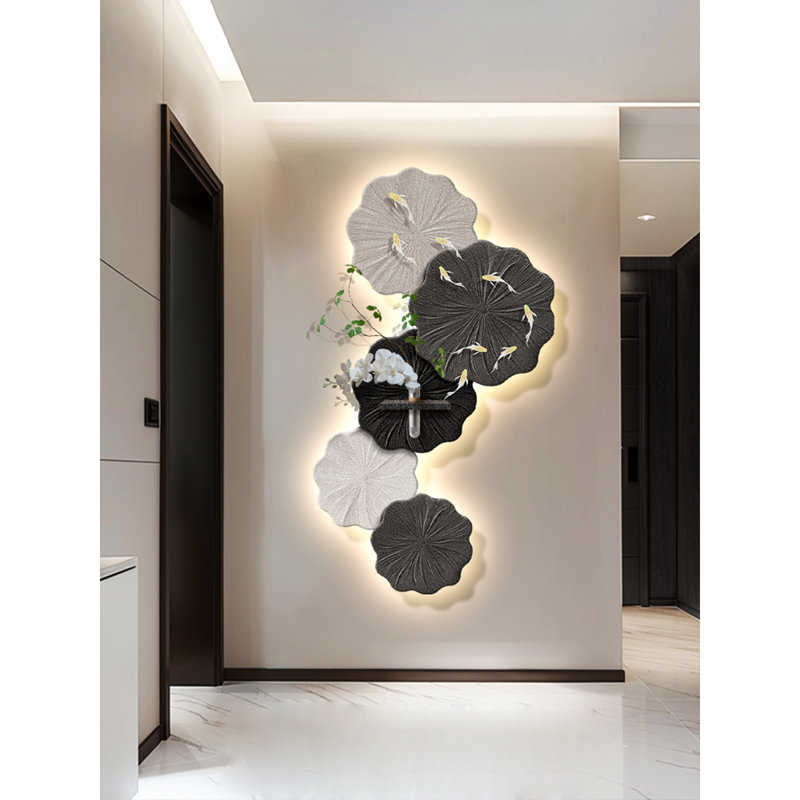 Murale de plante verte moderne et minimaliste, H 39,37 po x l 22,05 po x P 1,57 po