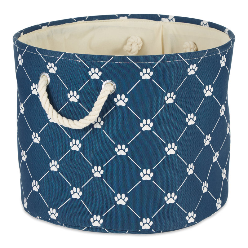 Bac en tissu Pet Trellis Paw, H 15 po x l 18 po x P 18 po, Bleu marine