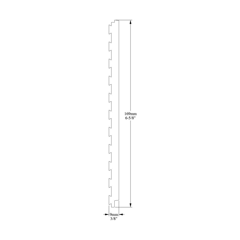 Rail de chaise en polystyrène blanc apprêté H 11 11/16 po x l 78 po x P 3/8 po, 3 Pack