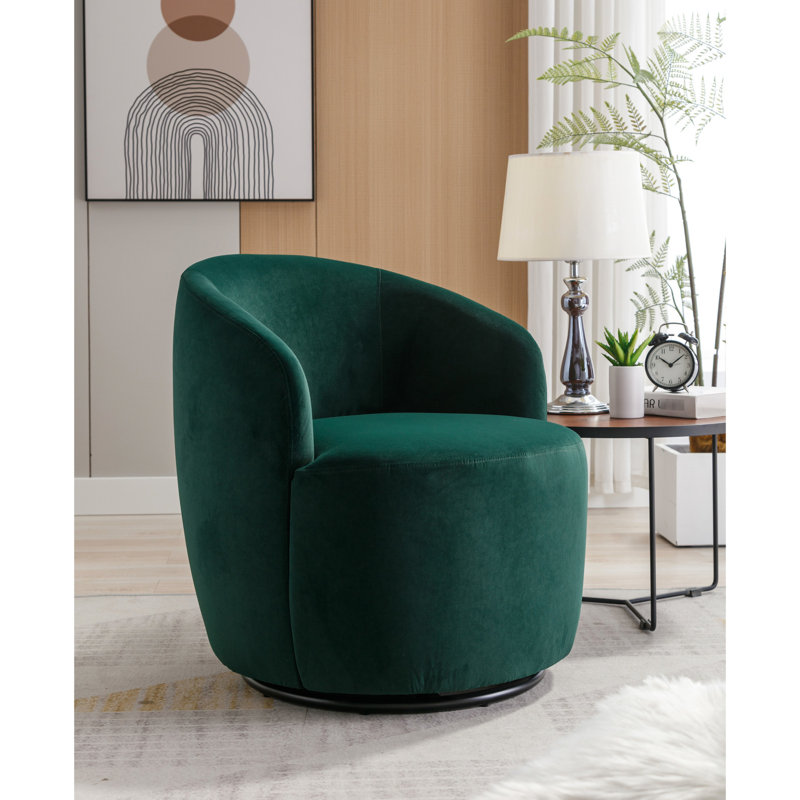 Chaise en velours avec aspect pivotant et aspect anneau en métal thermolaqué noir