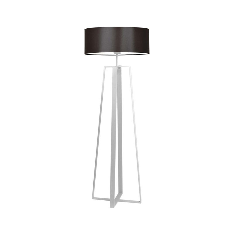 Arnessa 158cm Traditional Floor Lamp, Brown, White