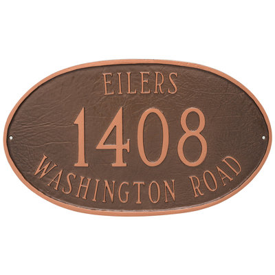 Montgomery 3-Line Wall Address Plaque