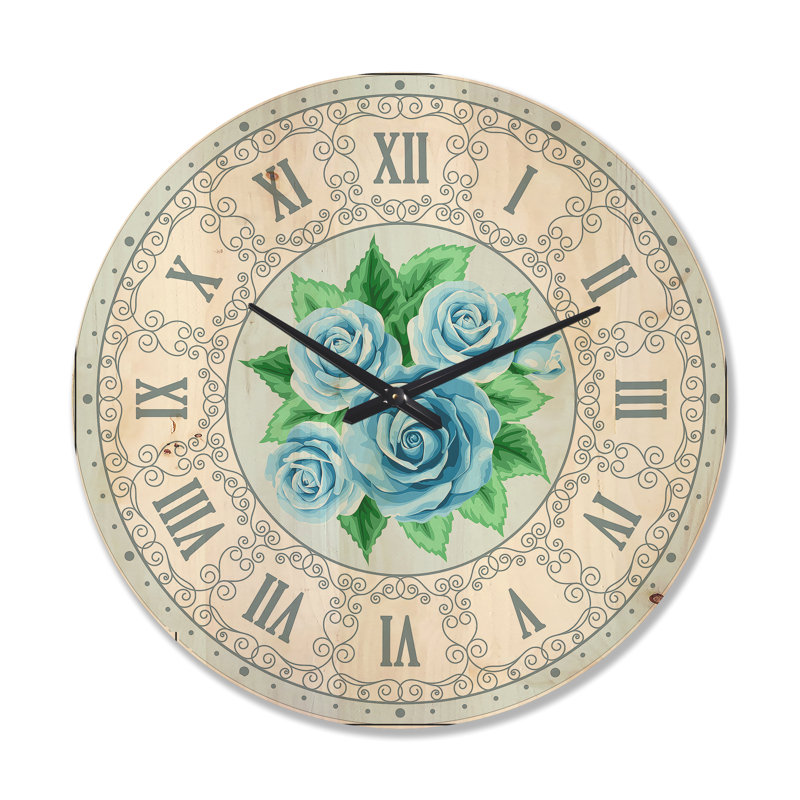 Horloge murale Roses Shabby Elegance, Grand