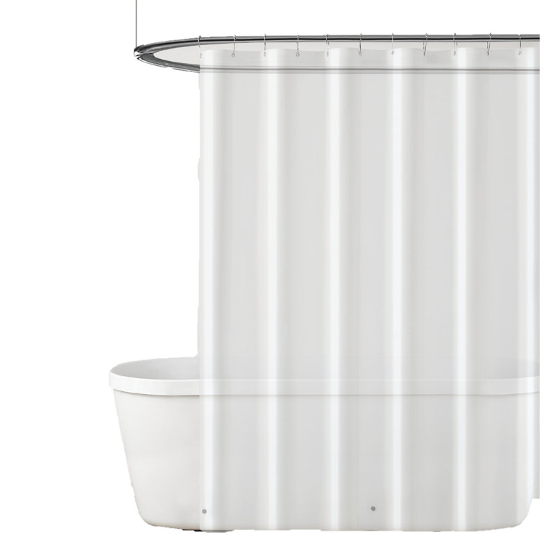 Shower Curtain and Hook Sets, Clear