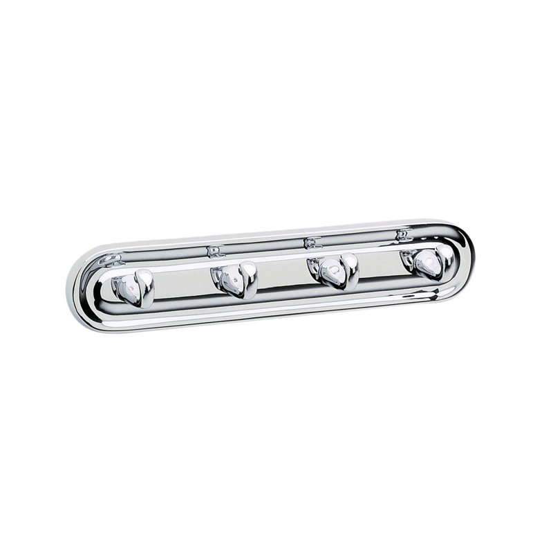 Wall mounted quad robe/towel hook , Polished Chrome