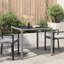 Table de salle à manger de jardin 35,4 po en rotin de polyester-2026958055-2026958059
