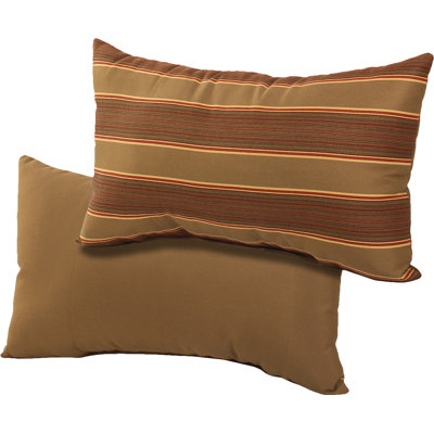 Striped Sunbrella® Outdoor Reversible Throw Pillow