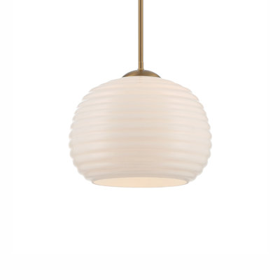 1-Light Glass Dimmable Pendant Light