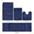 Granada Premium 100% Cotton 2155 GSM 4-Piece Bath Rug Set, OEKO-TEX® Certified, Non-Slip Spray Latex Backing, Plush Tufted, Super Absorbent, Machine Washable Bathroom Rugs for Bathroom, Shower, Tub & Vanity, Navy-2067803390-2067894059