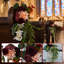 Décorations de chaise de mariage, fleurs de banc rouge, ensemble de 10 roses artificielles avec eucalyptus et rubans, décor de cérémonie d'allée-130203017