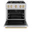 ZLINE 30" Classic Dual Fuel DuraSnow Range w/ 4 Brass Burners & Convection Oven-1810178196