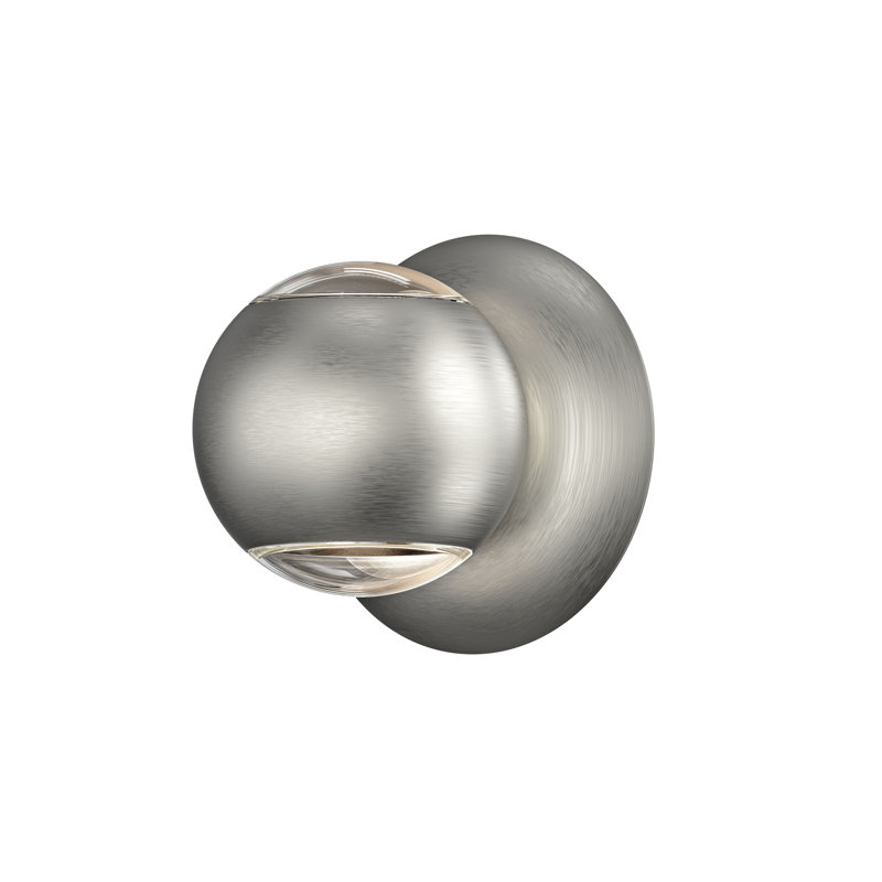 Hemisphere LED Flush Mounted Sconce, Natural Anodized