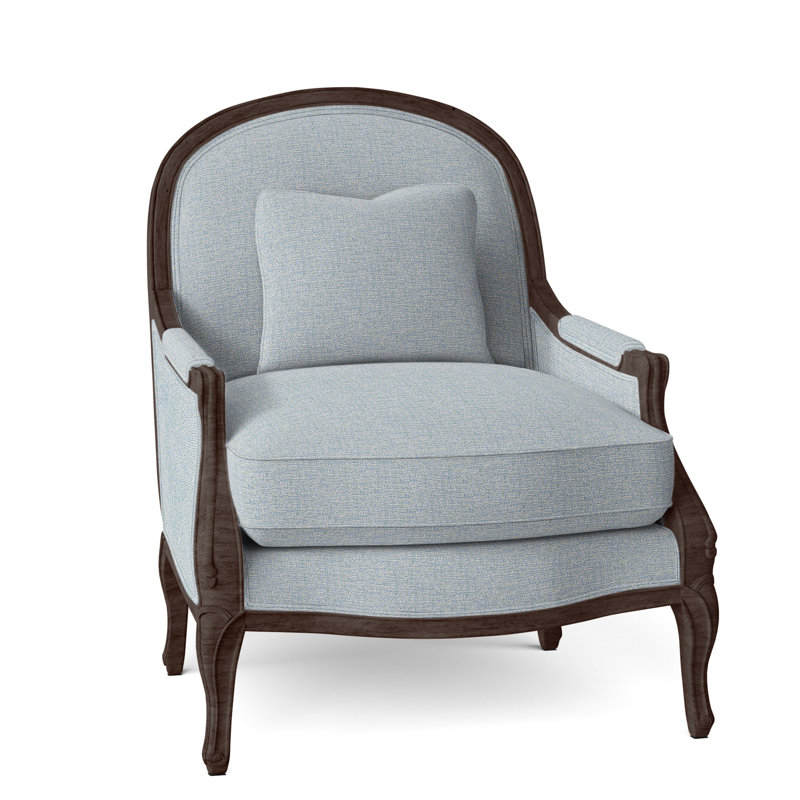 Fauteuil l 33,5 po Adair, Périglé doux au toucher céruléen, Tabac