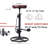 Analeesa Swivel Upholstered Adjustable Height Counter Stool with Metal Frame-993861479