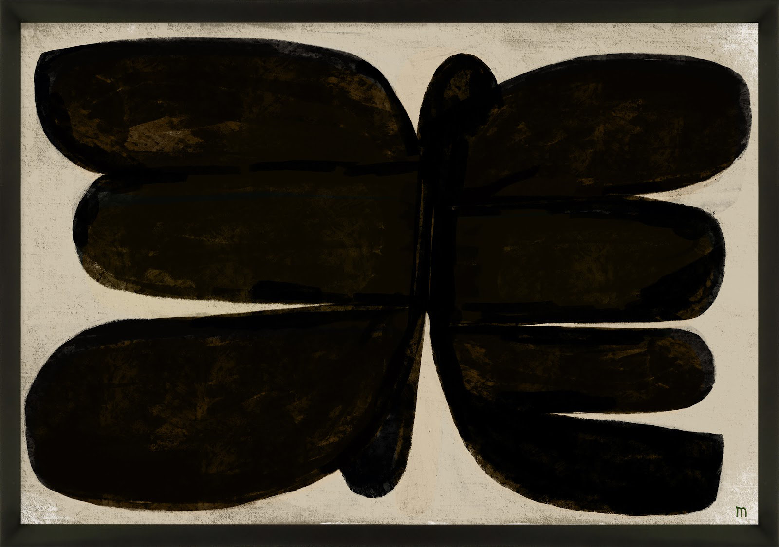 Dragonfly "Dragonfly" Print, Black, 26.5" H x 38" W x 1.25" D