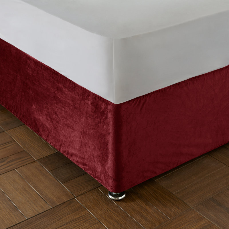 Kingsley Matt Elasticated Divan Base Wrap, Red, UK King - DE 150 x 200 cm