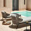 Chaise longue d'extérieur en tissu Durable