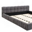 Lit tapissier élégant avec motif en damier-571133216