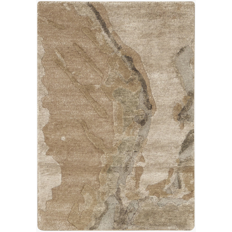 Nourison Tinita 2' x 3' Beige Silver Modern Indoor Rug, Rectangle 2' x 3'