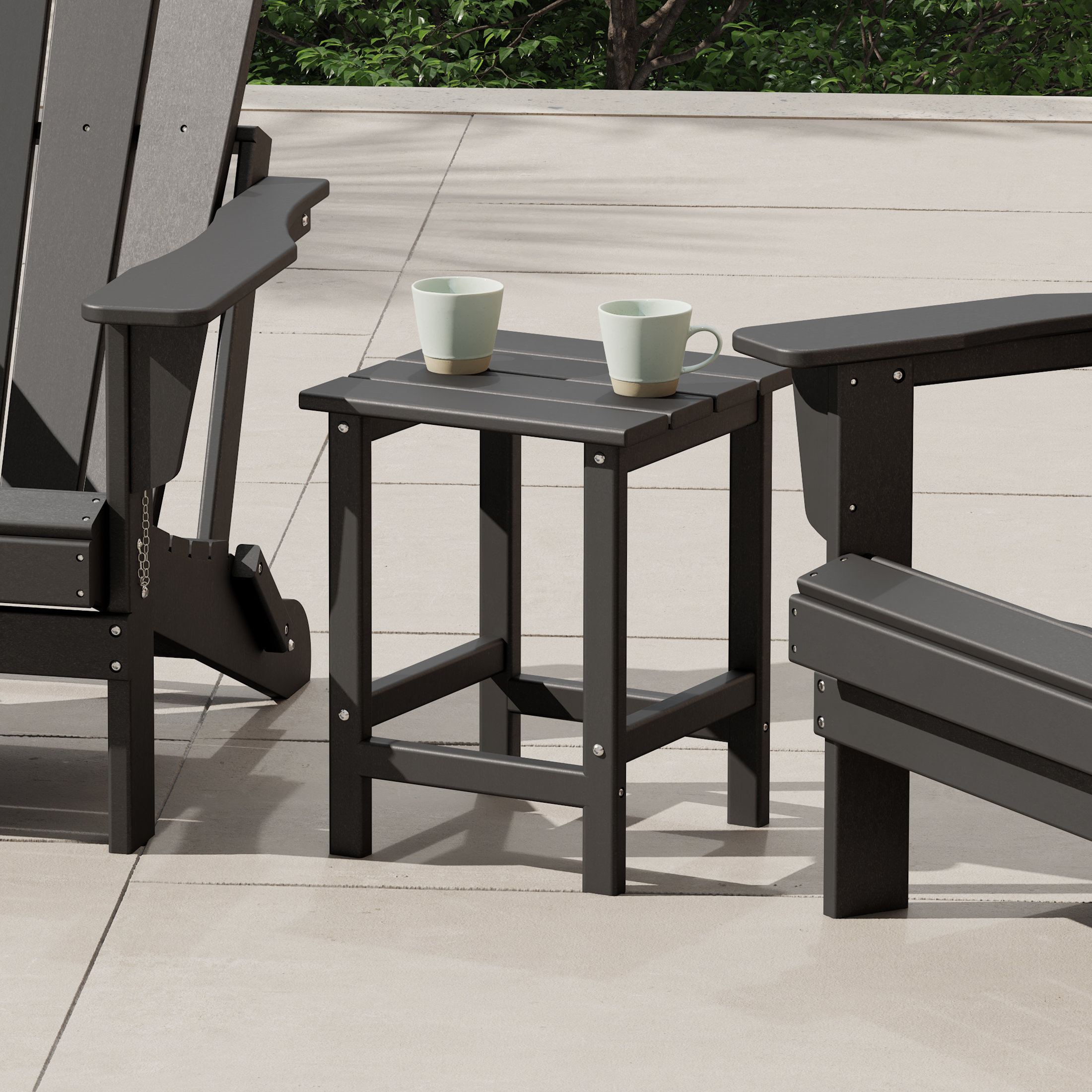 Beachcrest Home™ Shavon All Weather Adirondack Outdoor HDPE Side Table & Reviews | Wayfair