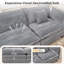 Canapé rembourré 45 po en velours côtelé simple avec repose-pieds-430111516
