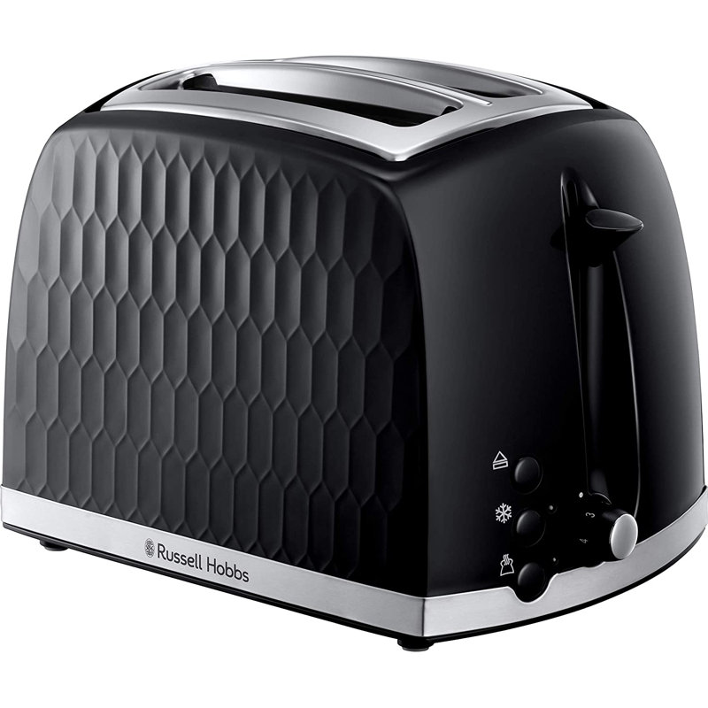 Russell Hobbs Honeycomb 2 Slice Toaster, Black