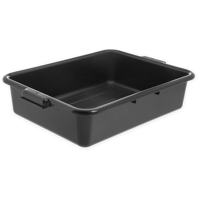Carlisle Food Service Products Comfort Curve™ Polyethylene (HDPE) Decorative Bin, Black, 7" H x 15" W x 20" D