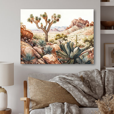 Désert, art mural sur toile, Arizona