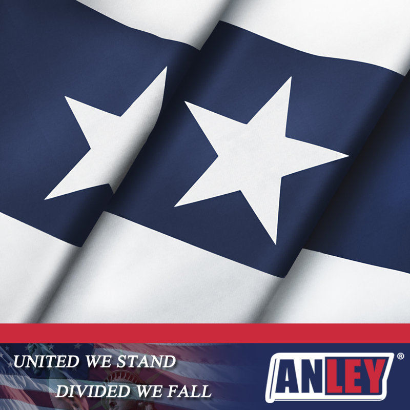 Patriotic Red White and Blue Pleated Fan Flag with Grommets