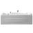 71 In. Alcove Whirlpool Air Combination Bathtub Rectangular Bath With Left Drain - Brushed Nickel Tub Filler In White