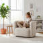 Fauteuil d'appoint moderne et confortable de 39 po de largeur, assise profonde de 28 po, structure en bois massif robuste-778733832