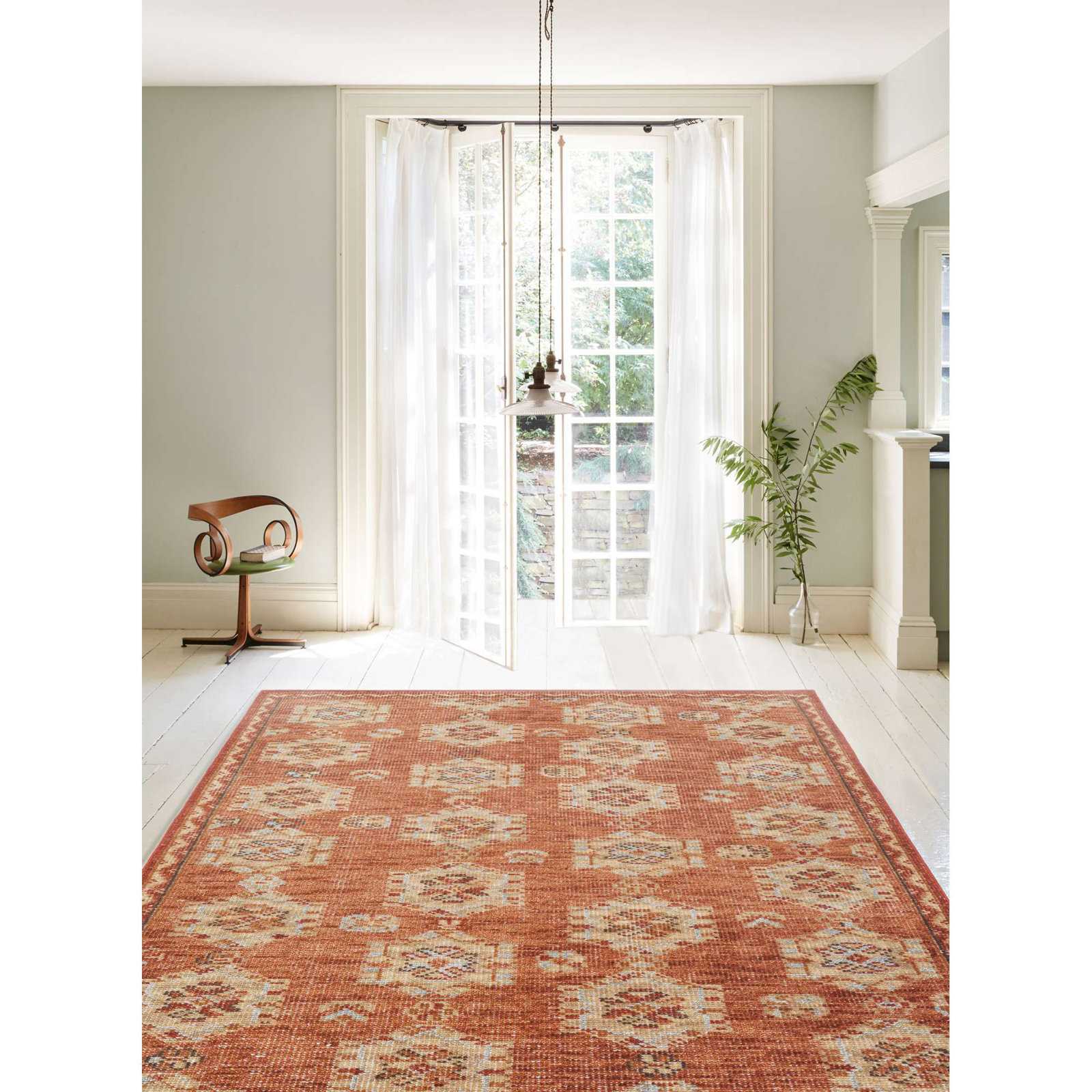 Maeve Hand-Knotted Oriental Wool Rug, Rectangle 5' x 8'