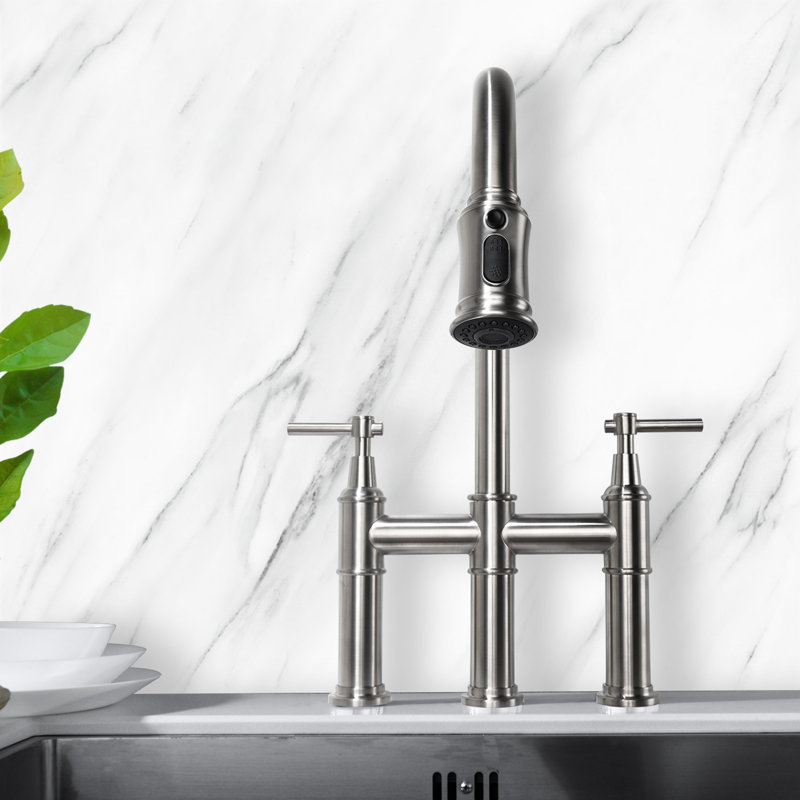 VanityIn Pull Down Kitchen Faucet, Brushed Nickel
