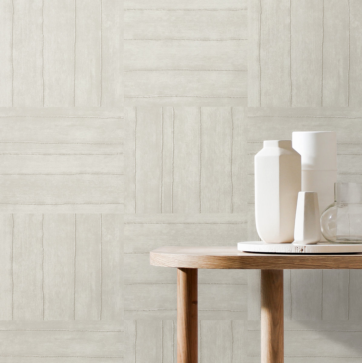 Lianna Geometric Wallpaper, Off-White