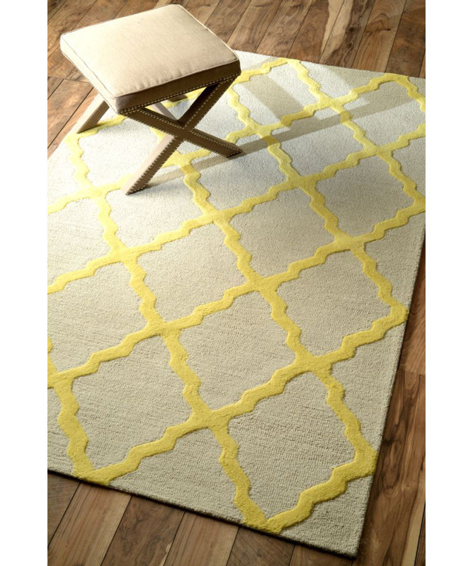 Tadlock Wool Geometric Indoor Rug, Rectangle 8'3" x 11'