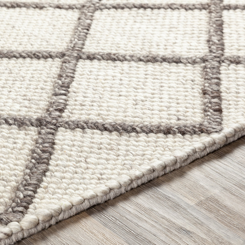 Tapis brun tissé à la main Jeanette, Rectangle de 10 pi x 14 pi