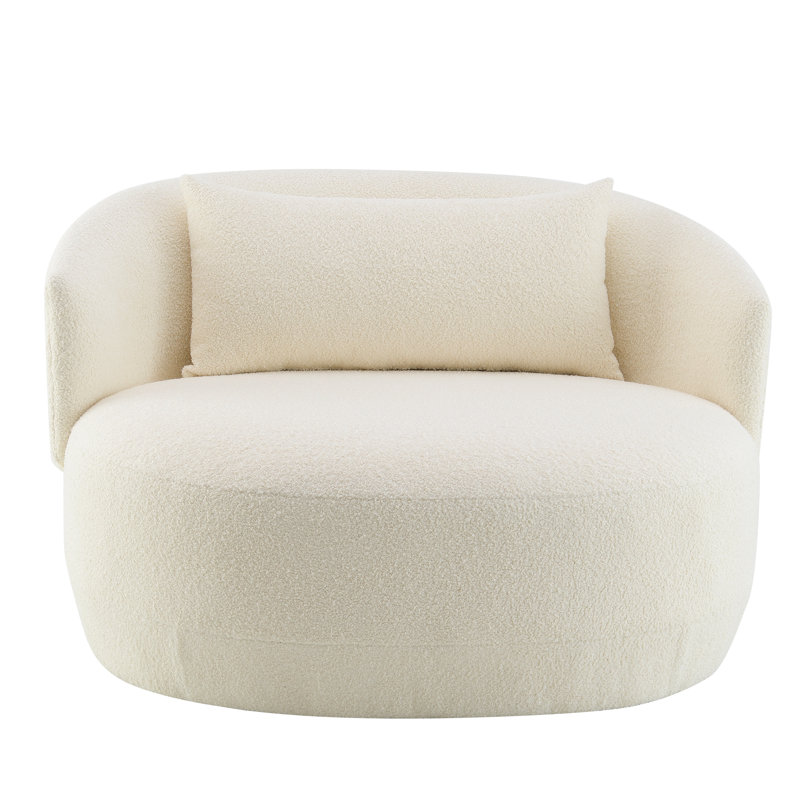 Fauteuil pivotant surdimensionné en tissu Tyndall