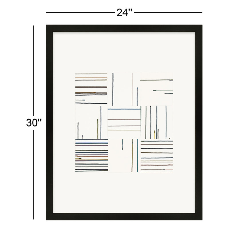 Drips III Painting by Beth James, Black Framed, 30" H x 24" W x 1.25" D