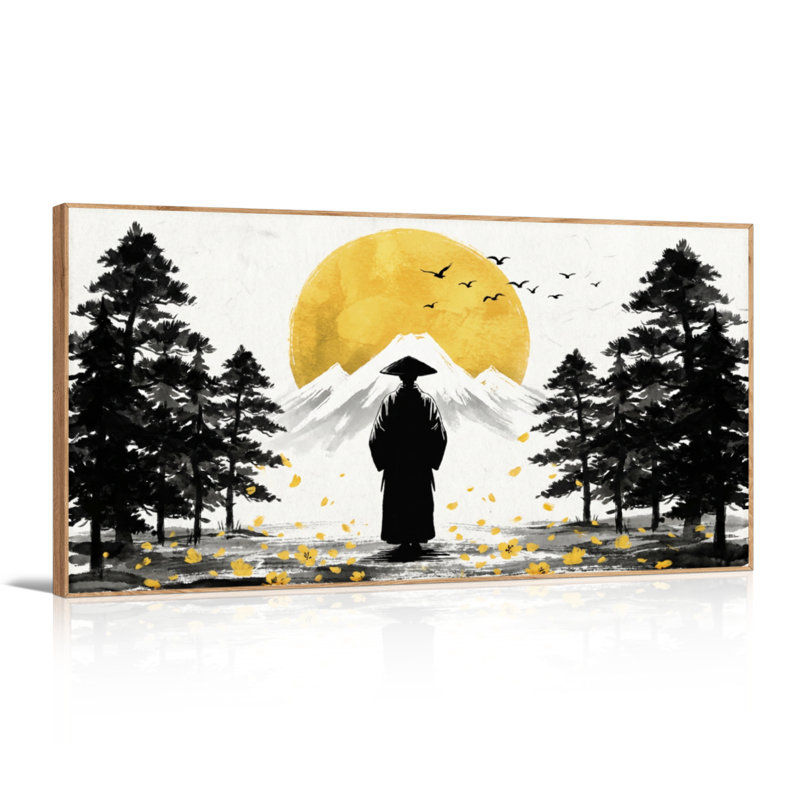 Tableau encadré sur toile « Forêt au clair de lune », 147 x 71 cm (58 x 28 pouces)., 58 po x 28 po