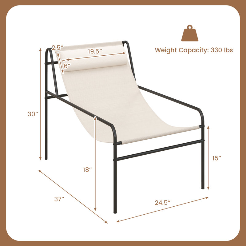 Chrystan Metal Outdoor Lounge Chair