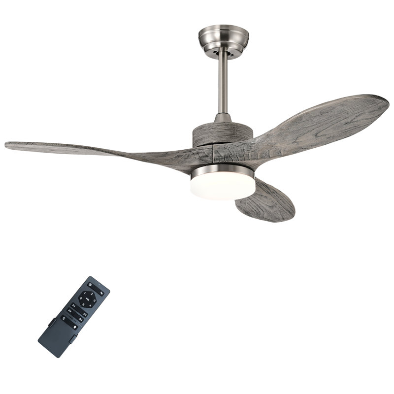Ventilateur de plafond intelligent à 3 pales avec télécommande Aaronjames et ensemble d'éclairage inclus